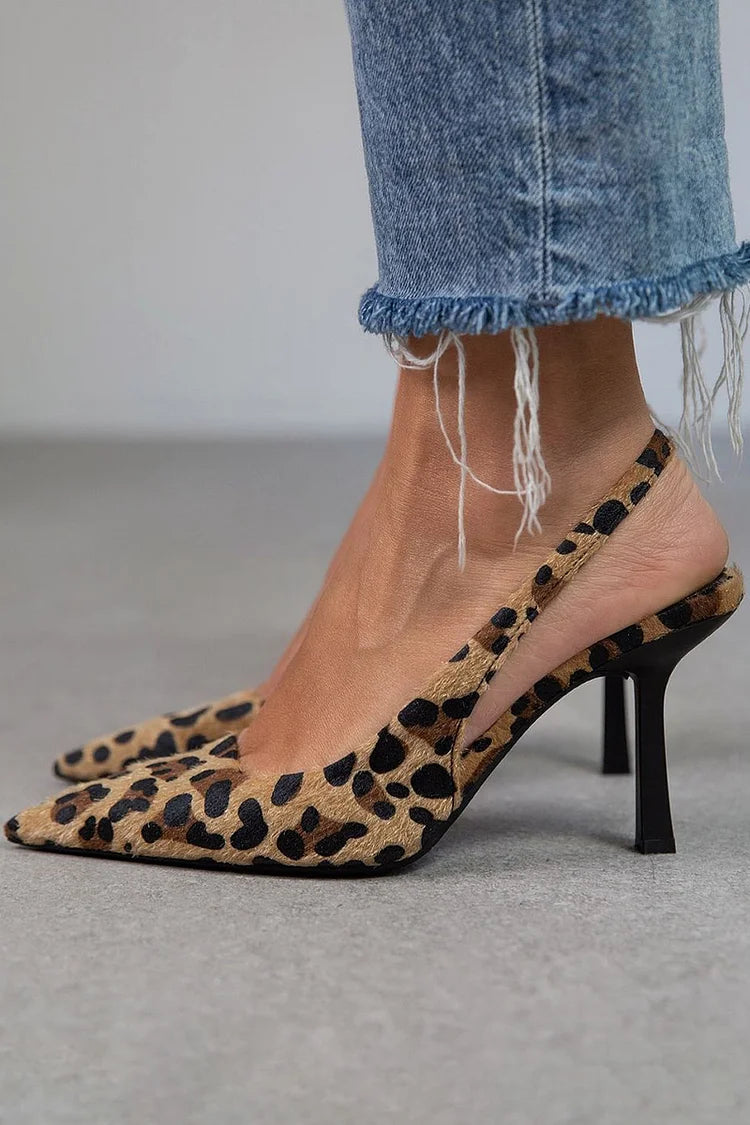 Ambra™ | Décolleté Slingback Leopardati
