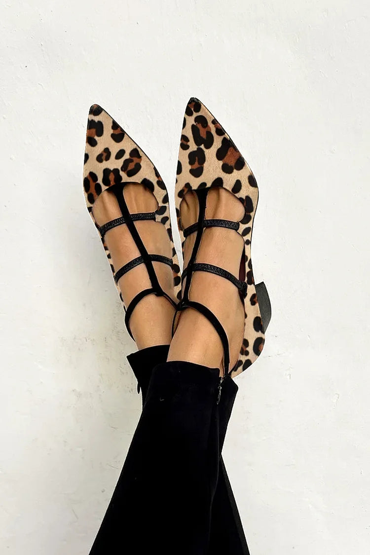 Ludovica™ | Ballerine Animalier con Cinturini