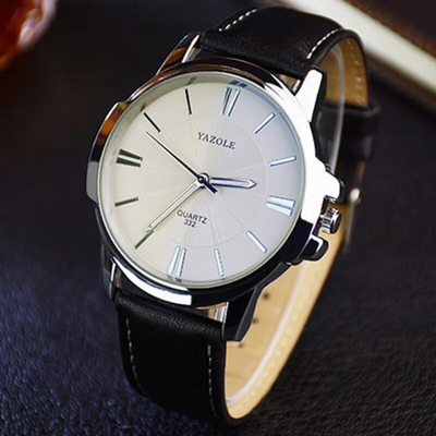 Orologio in Pelle con Vetro Blu Lussuoso™ - Olsen & Olsen