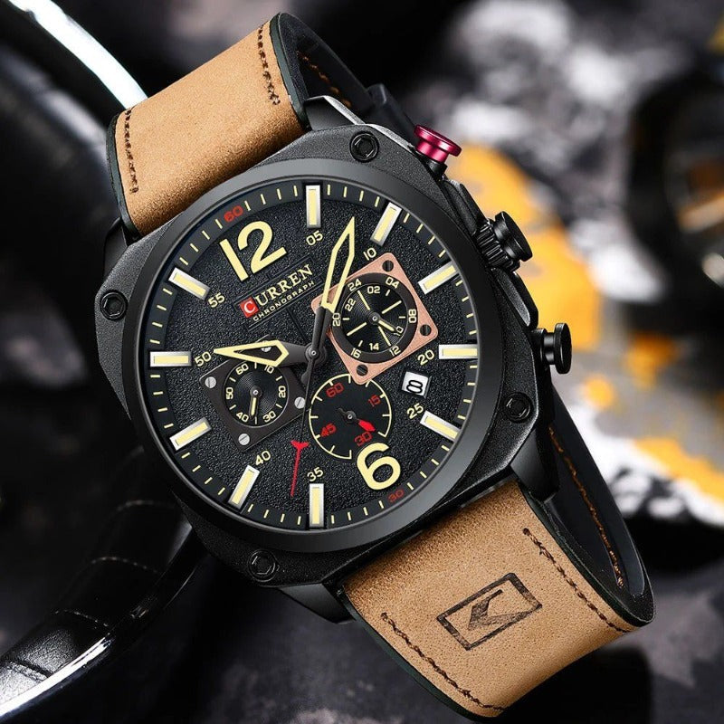 Orologio al Quarzo in Pelle d'Affari™ - Olsen & Olsen