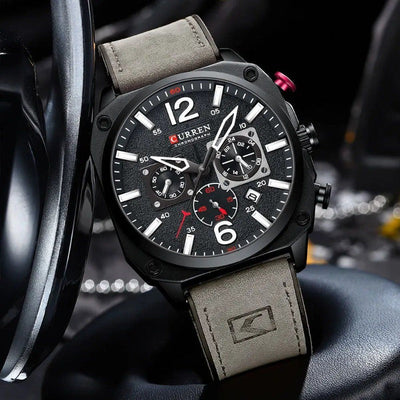 Orologio al Quarzo in Pelle d'Affari™ - Olsen & Olsen