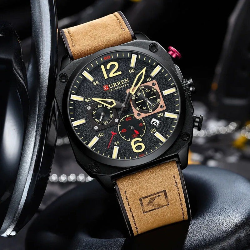 Orologio al Quarzo in Pelle d'Affari™ - Olsen & Olsen