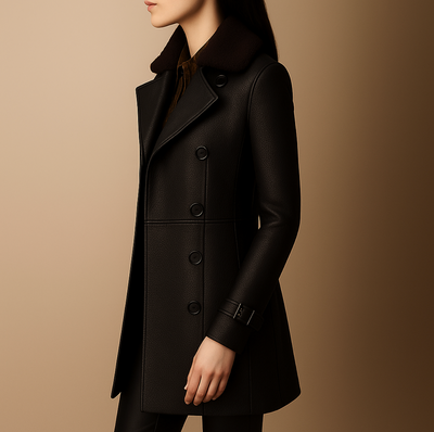 Maya | Cappotto Elegante in Pelle per Donne | Senza Tempo e Versatile