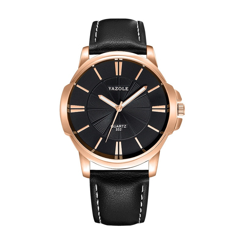 Orologio in Pelle con Vetro Blu Lussuoso™ - Olsen & Olsen