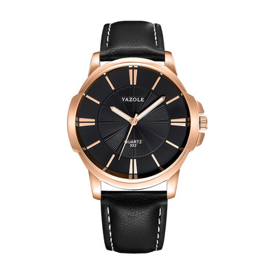 Orologio in Pelle con Vetro Blu Lussuoso™ - Olsen & Olsen