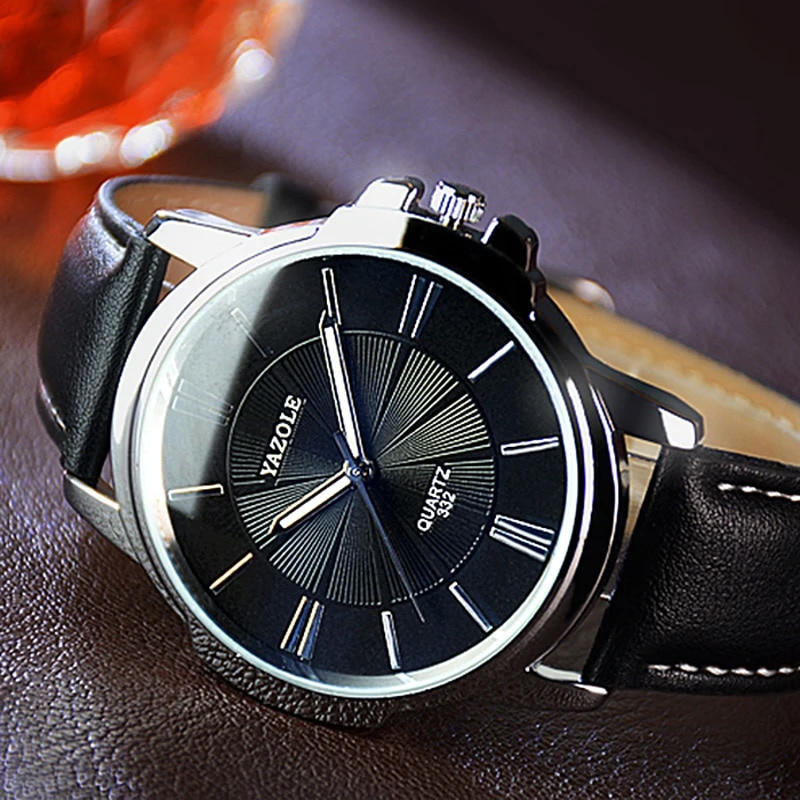 Orologio in Pelle con Vetro Blu Lussuoso™ - Olsen & Olsen