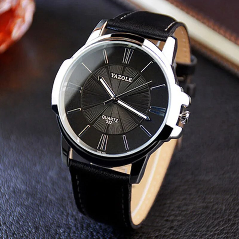 Orologio in Pelle con Vetro Blu Lussuoso™ - Olsen & Olsen