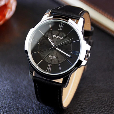 Orologio in Pelle con Vetro Blu Lussuoso™ - Olsen & Olsen