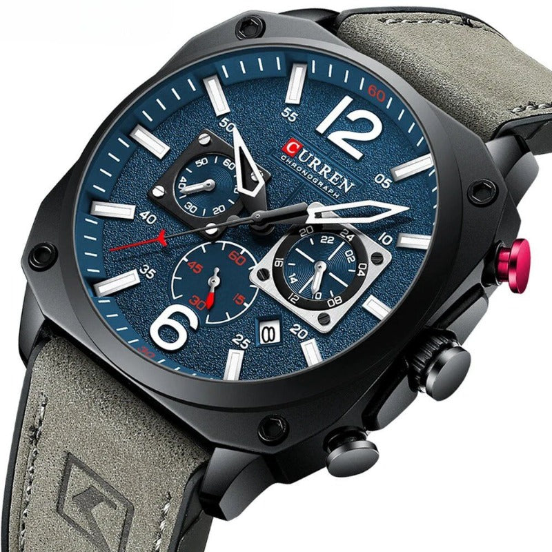 Orologio al Quarzo in Pelle d'Affari™ - Olsen & Olsen