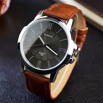 Orologio in Pelle con Vetro Blu Lussuoso™ - Olsen & Olsen