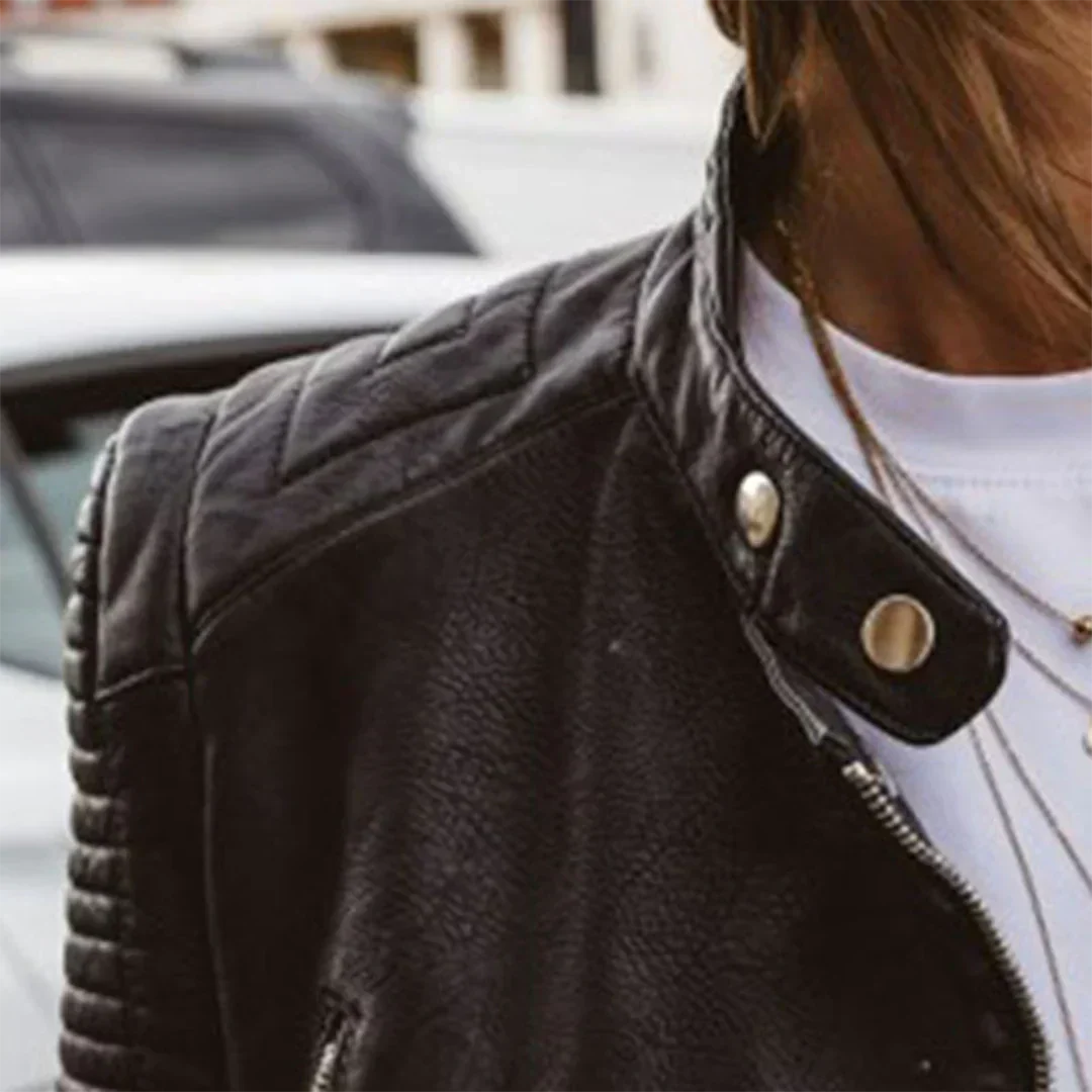 Mikayla | Giacca da Biker in Pelle per Donna | Strutturata e versatile