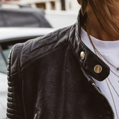 Mikayla | Giacca da Biker in Pelle per Donna | Strutturata e versatile