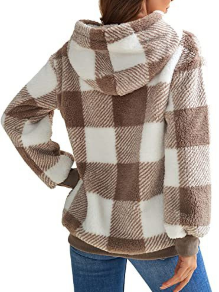 HOODIE IN FELPA A QUADRI NICOLE