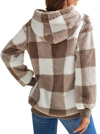 HOODIE IN FELPA A QUADRI NICOLE