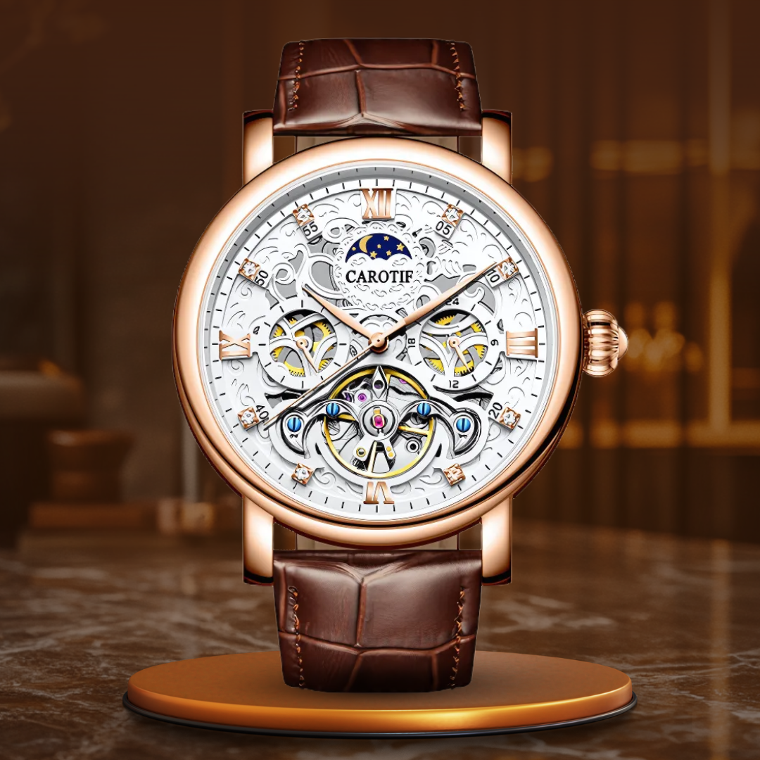 OROLOGIO MECCANICO AUTOMATICO IN PELLE DA UFFICIO™ - Olsen & Olsen