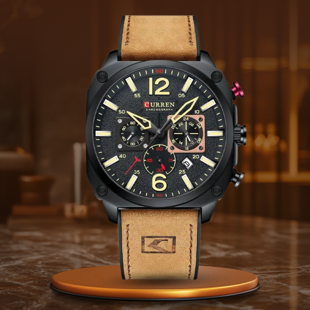 Orologio al Quarzo in Pelle d'Affari™ - Olsen & Olsen