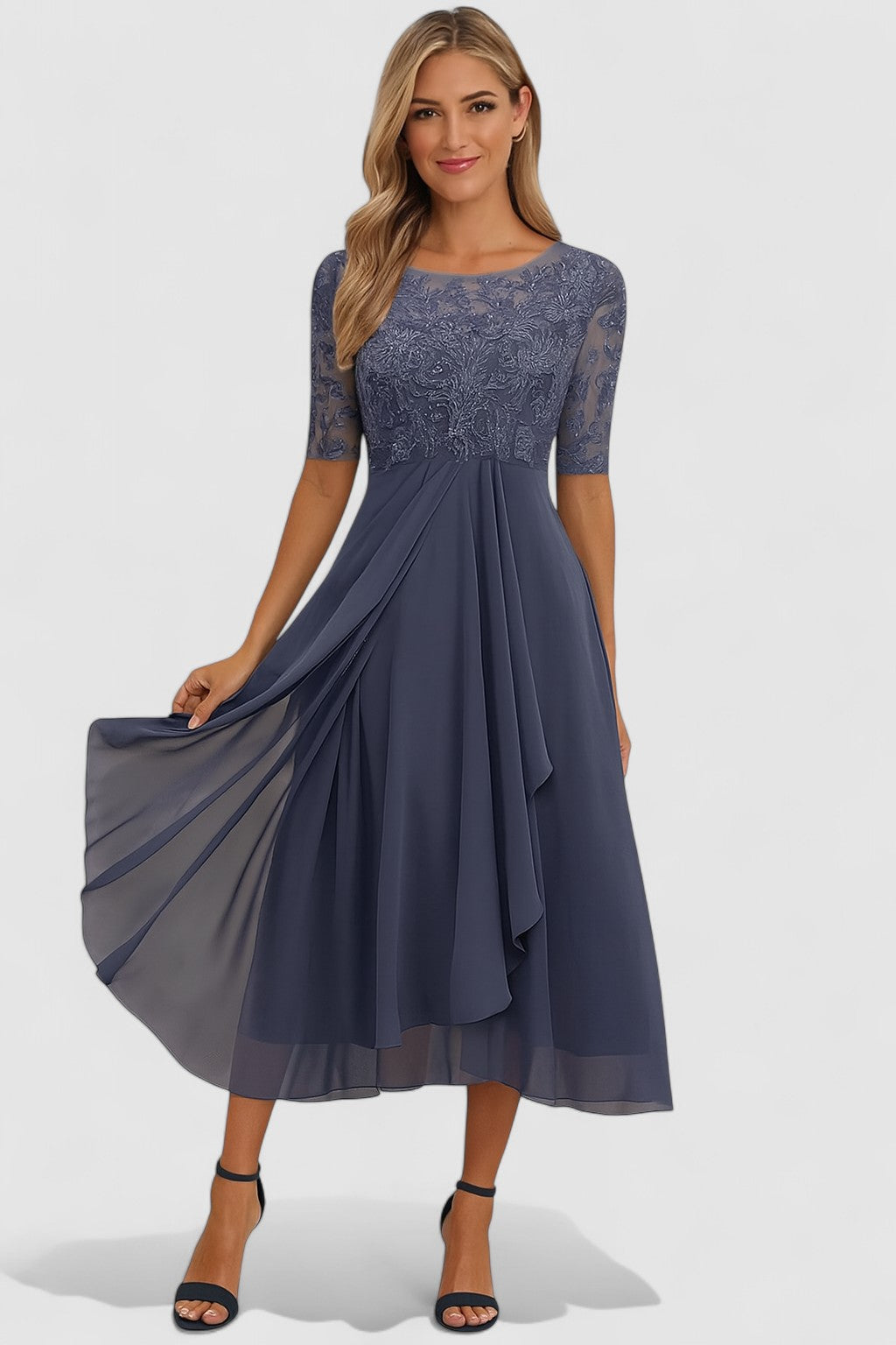 Elisa-Abito formale elegante con pizzo