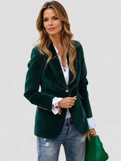 BLAZER IN VELLUTO SLIM FIT LUNA
