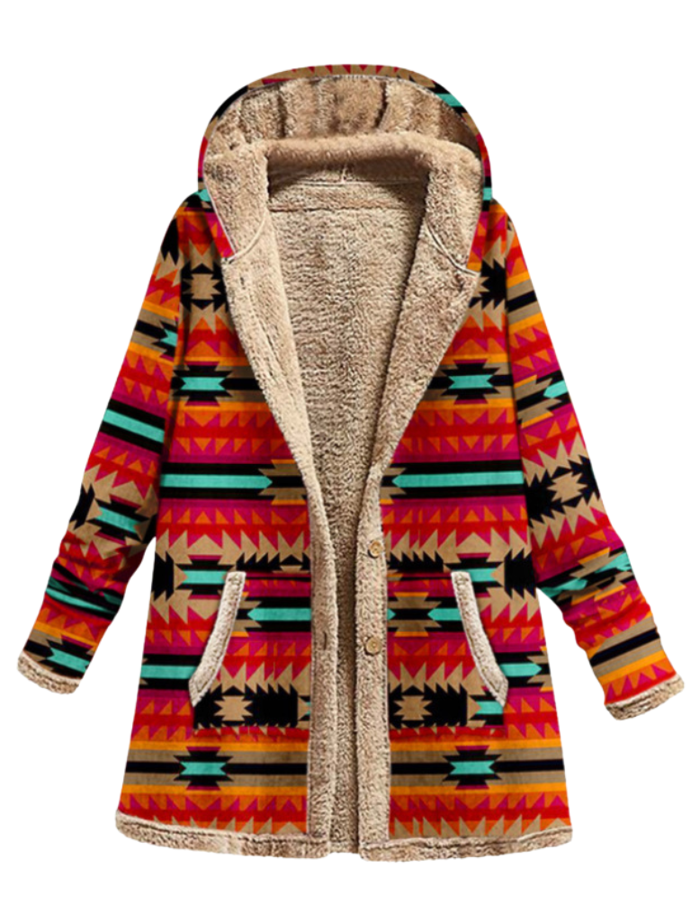 CAPPOTTO COZY STAMPATO AURORA