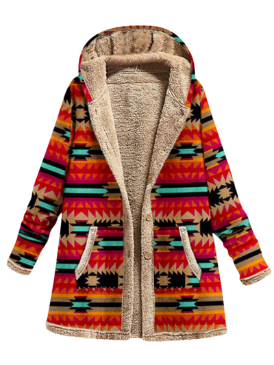 CAPPOTTO COZY STAMPATO AURORA