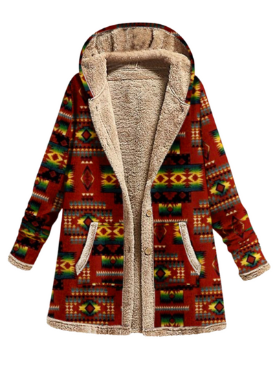 CAPPOTTO COZY STAMPATO AURORA