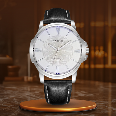 Orologio in Pelle con Vetro Blu Lussuoso™ - Olsen & Olsen
