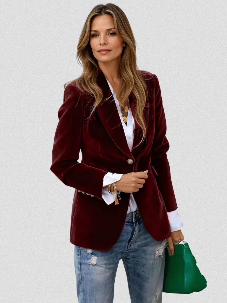 BLAZER IN VELLUTO SLIM FIT LUNA