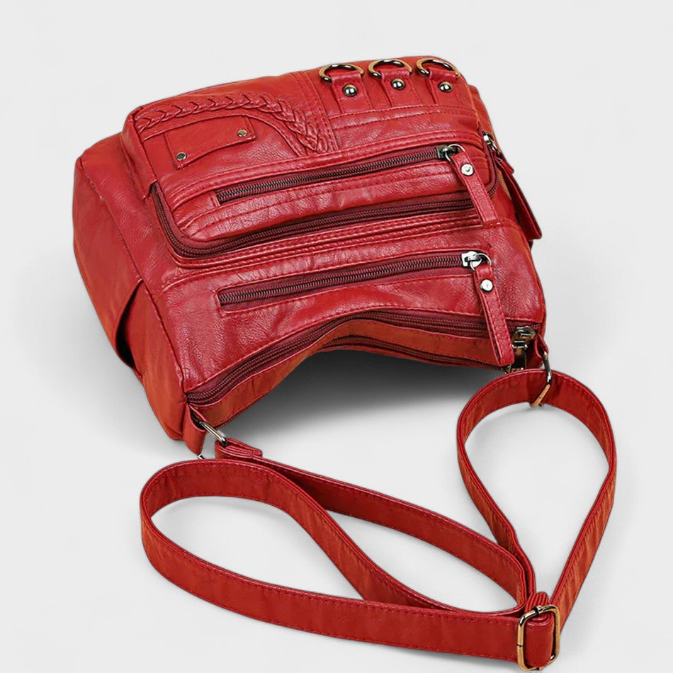 Nora. – Borsa a tracolla multilivello ispirata al vintage