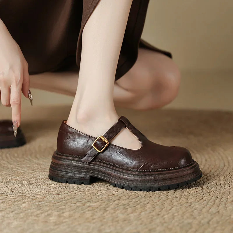 Chiara | Eleganti Scarpe Mary Jane in Pelle di Alta Qualità