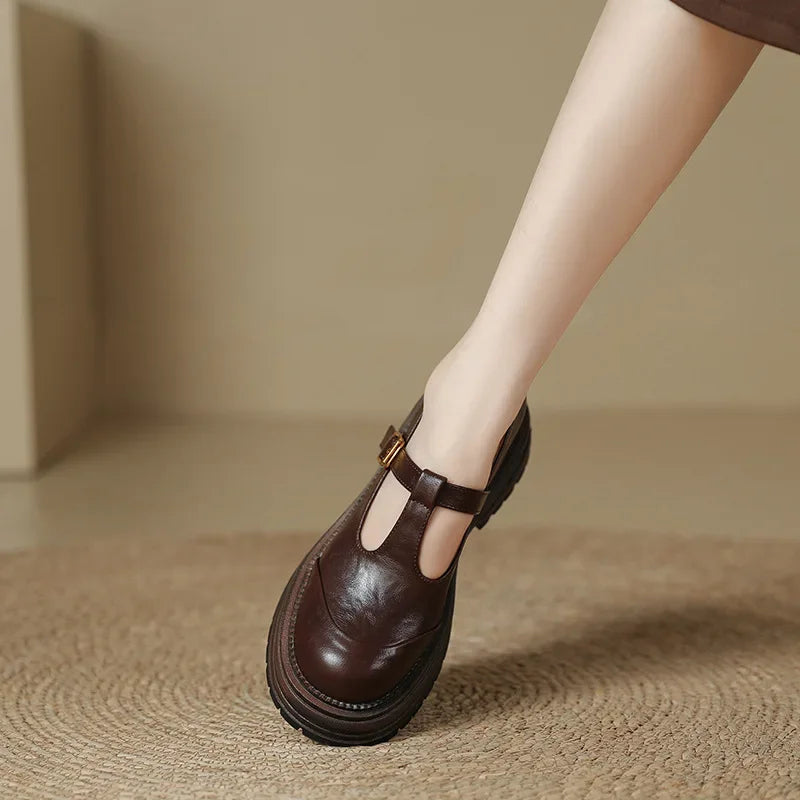 Chiara | Eleganti Scarpe Mary Jane in Pelle di Alta Qualità
