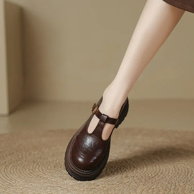 Chiara | Eleganti Scarpe Mary Jane in Pelle di Alta Qualità