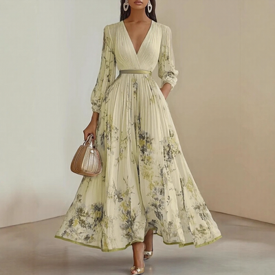 Milano-Abito Maxi Pieghettato Elegante