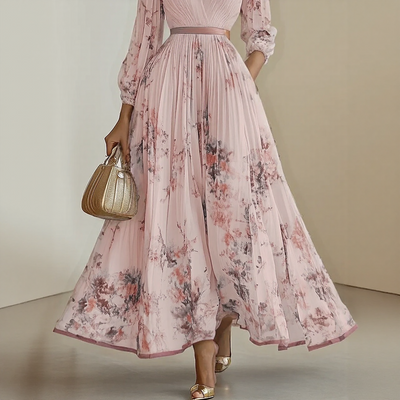 Milano-Abito Maxi Pieghettato Elegante