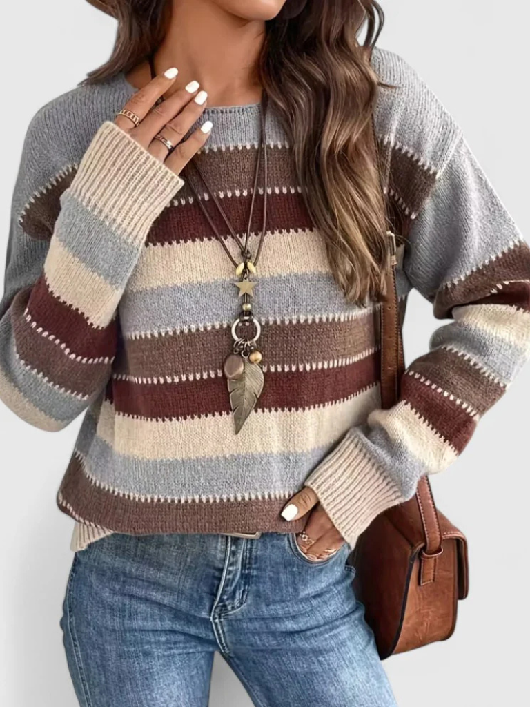 PULLOVER STRIATO POLVEROSO