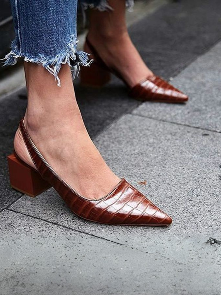 MAE TACCHI SLINGBACK EFFETTO CROC