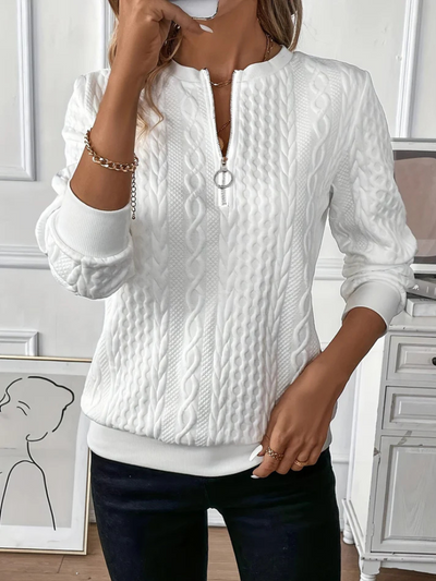 MAGLIONE ZIP IN MAGLIA CABLE THALIENNE