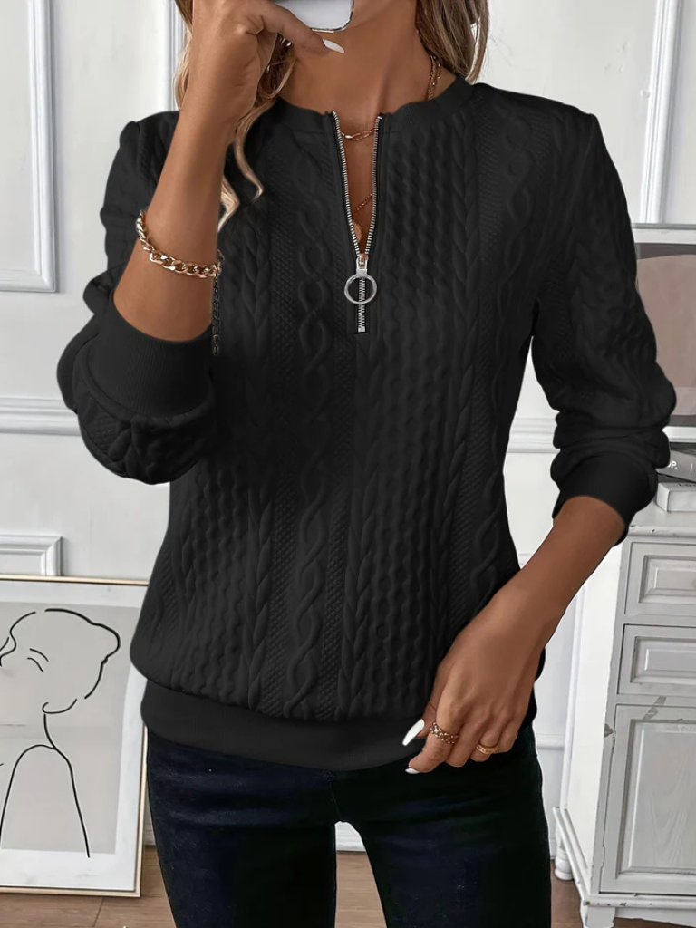 MAGLIONE ZIP IN MAGLIA CABLE THALIENNE