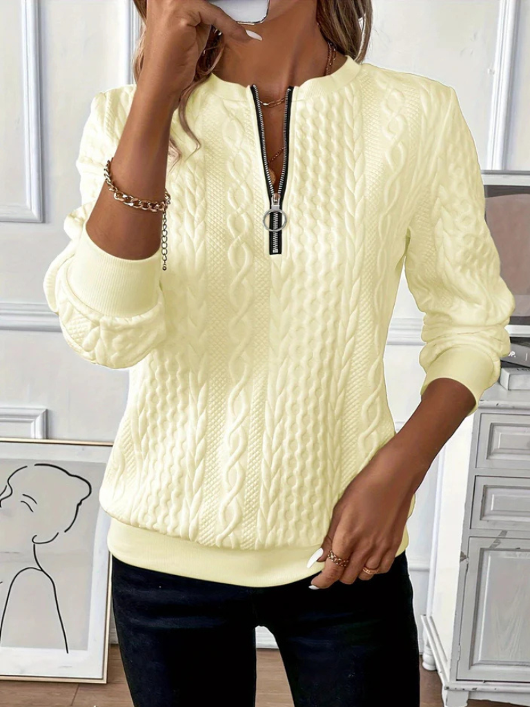MAGLIONE ZIP IN MAGLIA CABLE THALIENNE