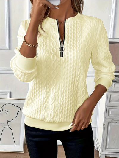 MAGLIONE ZIP IN MAGLIA CABLE THALIENNE