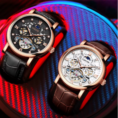 OROLOGIO MECCANICO AUTOMATICO IN PELLE DA UFFICIO™ - Olsen & Olsen
