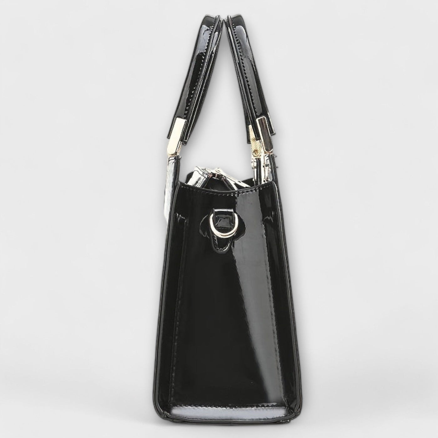 Nora. - Borsa a mano con motivo coccodrillo lucido