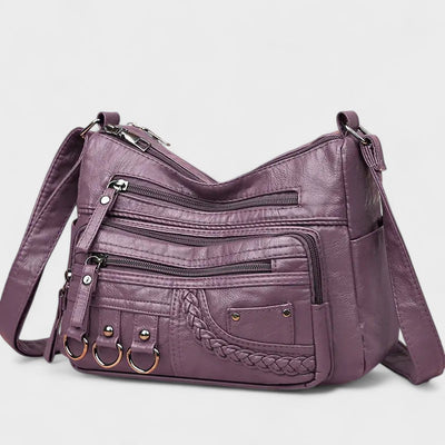 Nora. – Borsa a tracolla multilivello ispirata al vintage