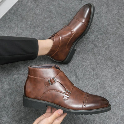 Parker | Stivali a Doppia Fibbia in Pelle Sintetica