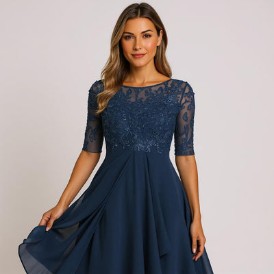 Elisa-Abito formale elegante con pizzo