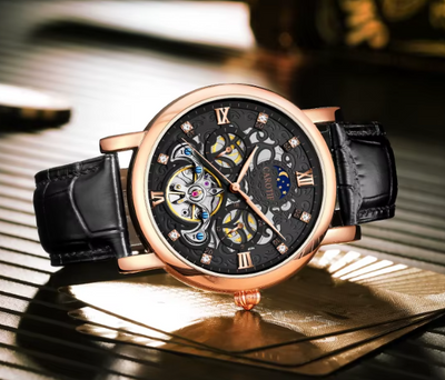 OROLOGIO MECCANICO AUTOMATICO IN PELLE DA UFFICIO™ - Olsen & Olsen