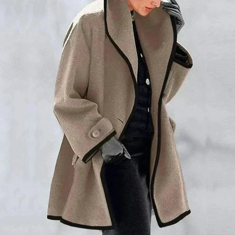 Elisa | Giacca in Pile Doppiopetto da Donna | Essenziale per l'Inverno
